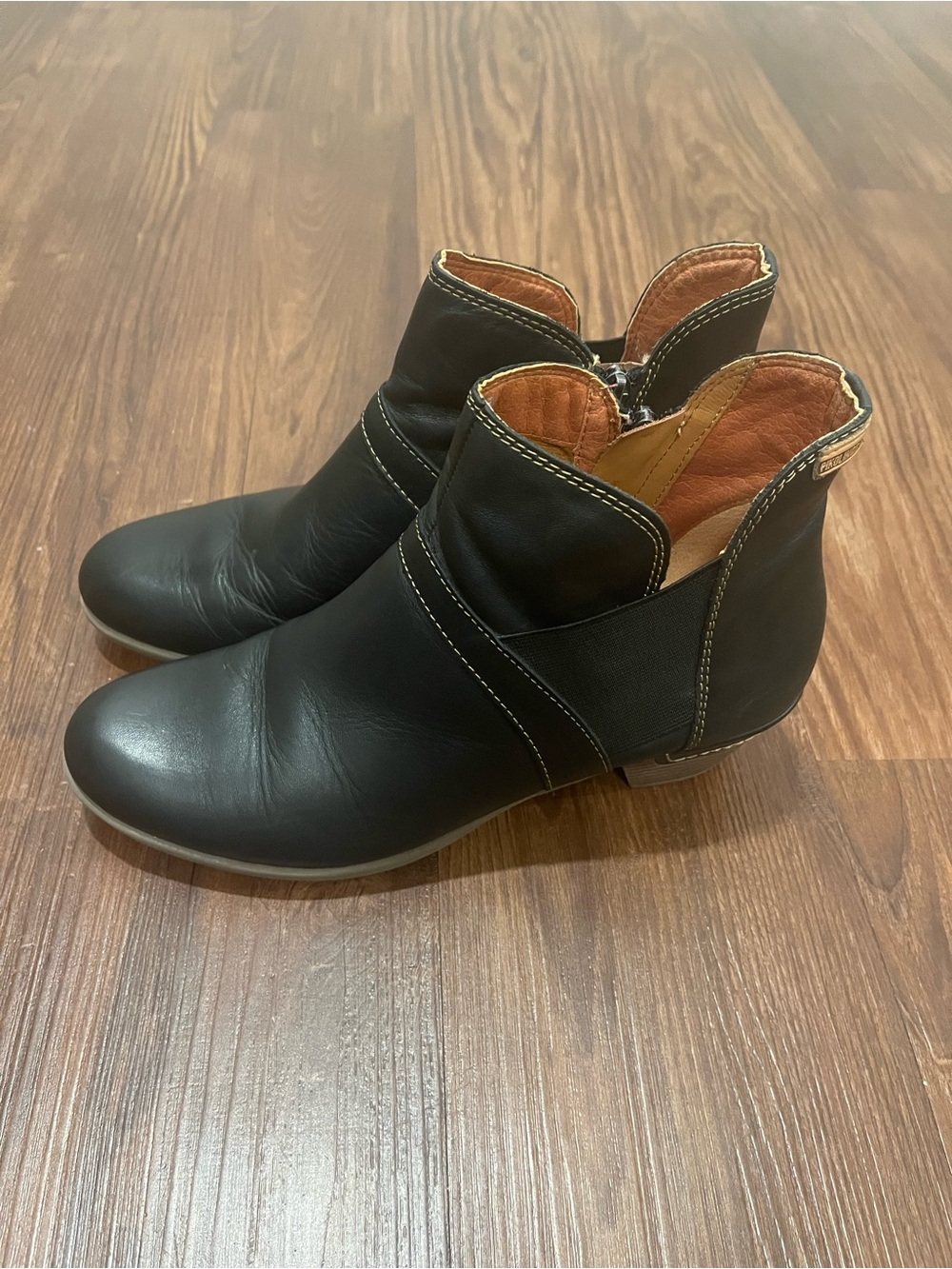 Pikolinos Rotterdam Black Leather Ankle Boots Size EU 40 US 9-9 1/2